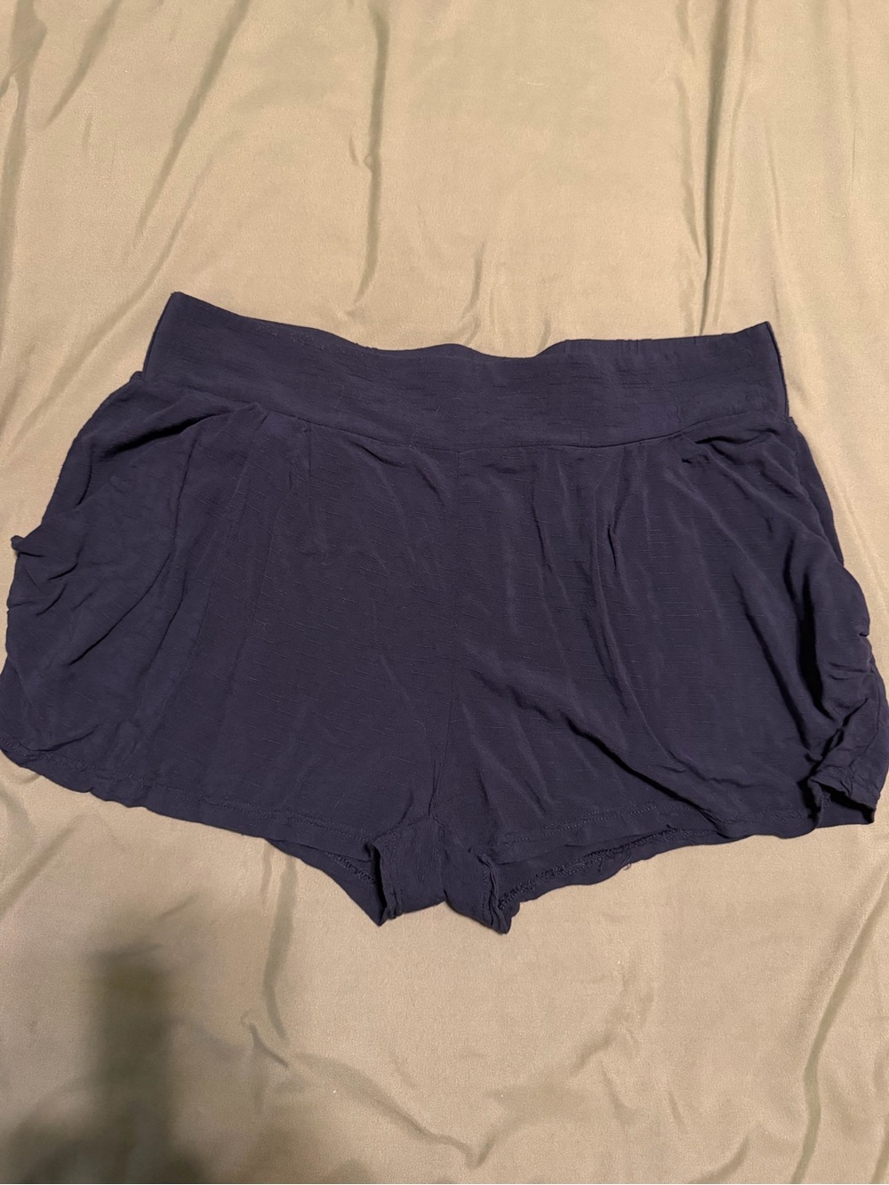Free People Navy High-Waist Lounge Shorts